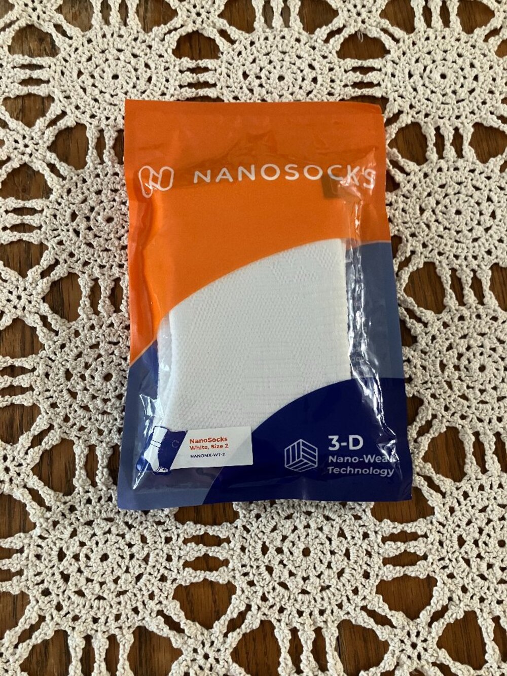 New Adult Size 2 White NanoSocks NANOMX-WT-2 – Compression Product